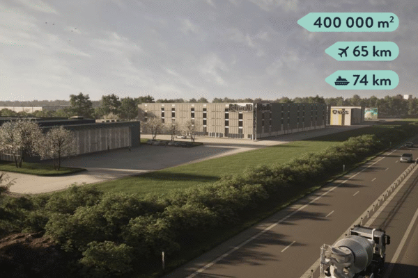 Vision of how a vacant industrial site in Älmhult could be developed.