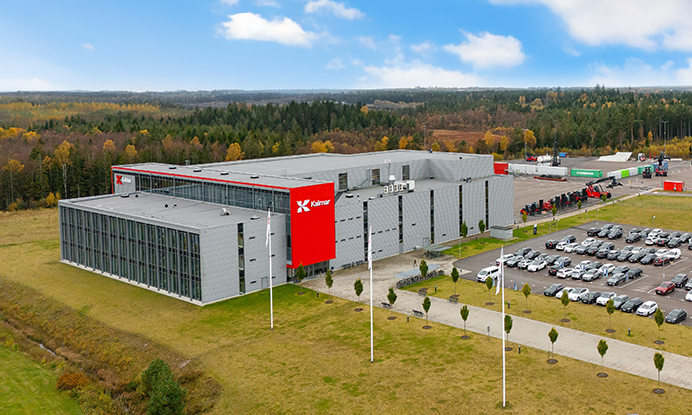 Flygbild över Kalmars anläggning i Ljungby.